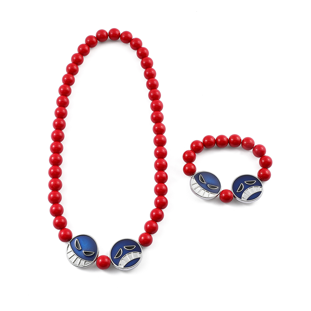 Anime Cosplay Website - Bracelet et collier à perles rouges