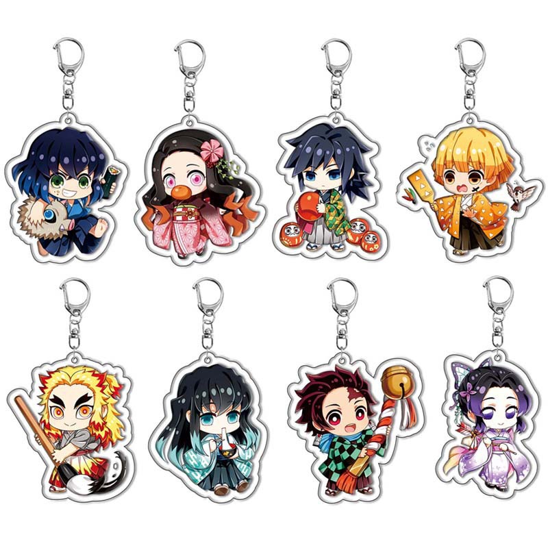 Anime Cosplay Nezuko - Porte-clés en acrylique Demon Slayer Kimetsu