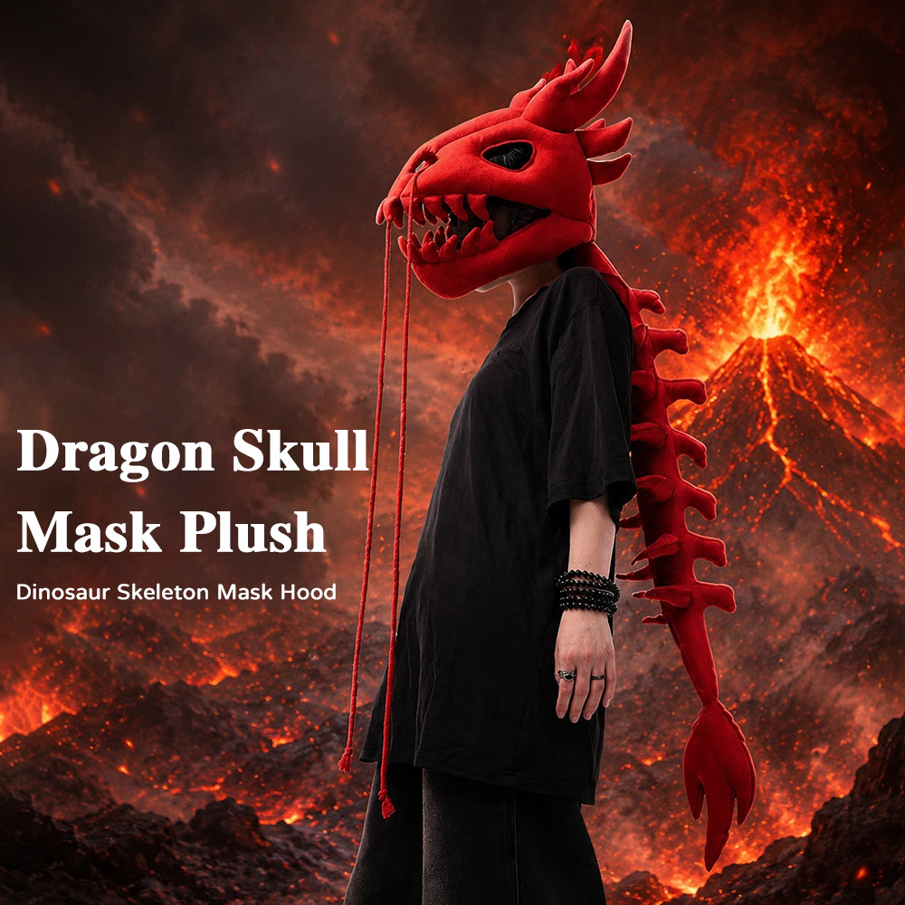 Anime Cosplay Eyes - Masque de tête de dinosaure en