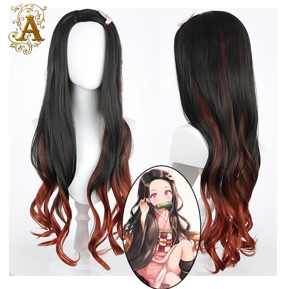 Anime Cosplay Nezuko - Perruque de cosplay Nezuko anime à