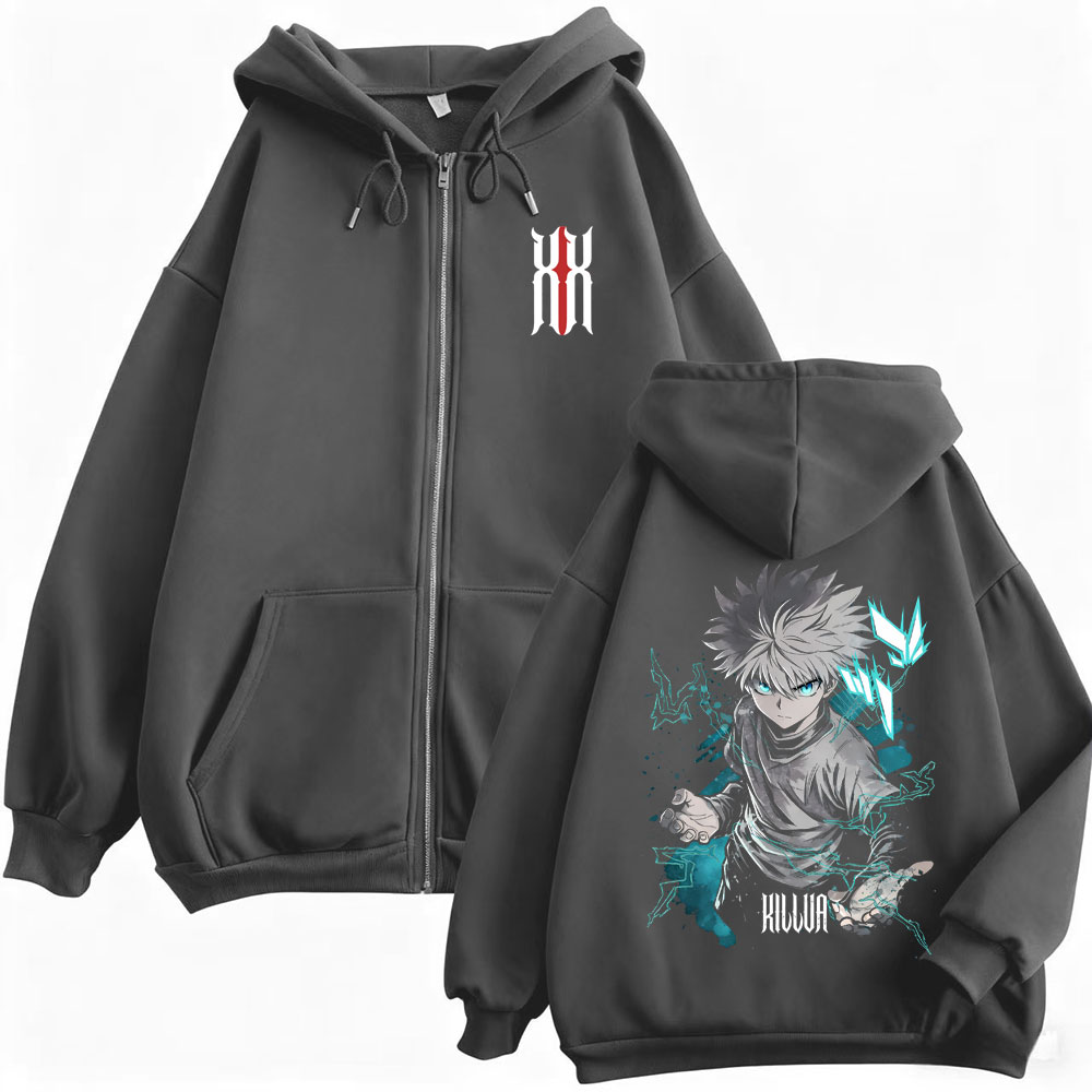 Sweat à capuche avec fermeture - Cosplay Anime Killua Zoldyck avis et prix