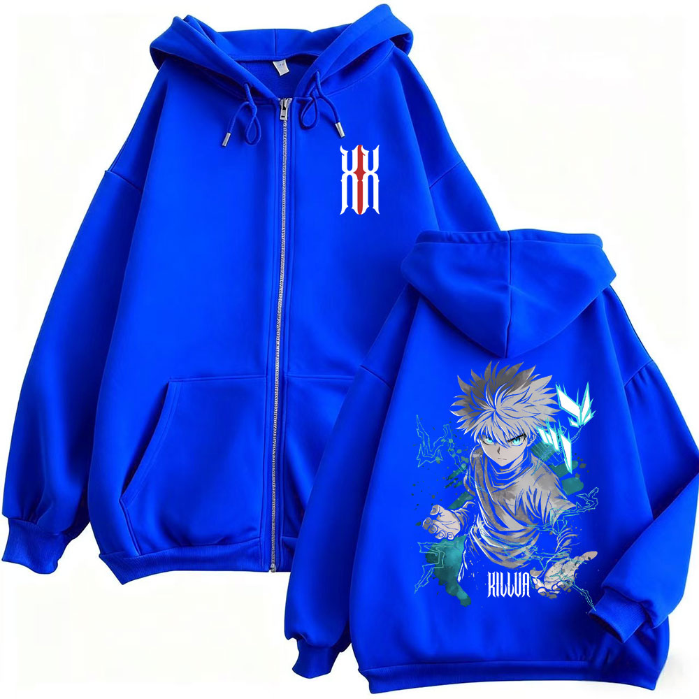 Sweat à capuche avec fermeture - Cosplay Anime Killua Zoldyck avis et prix