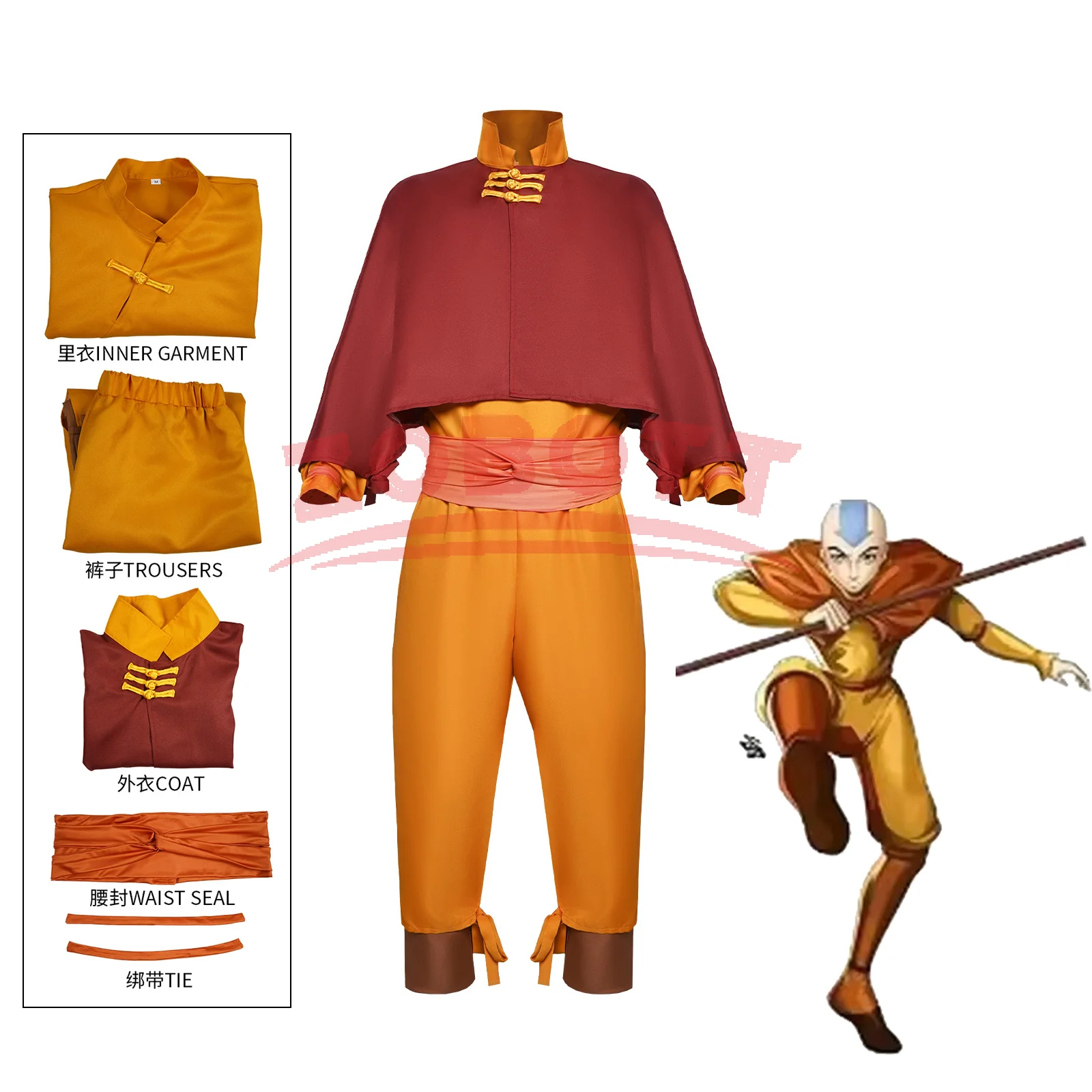 Costume de cosplay Anime Aang, - Cosplay Avatar Anime avis et prix