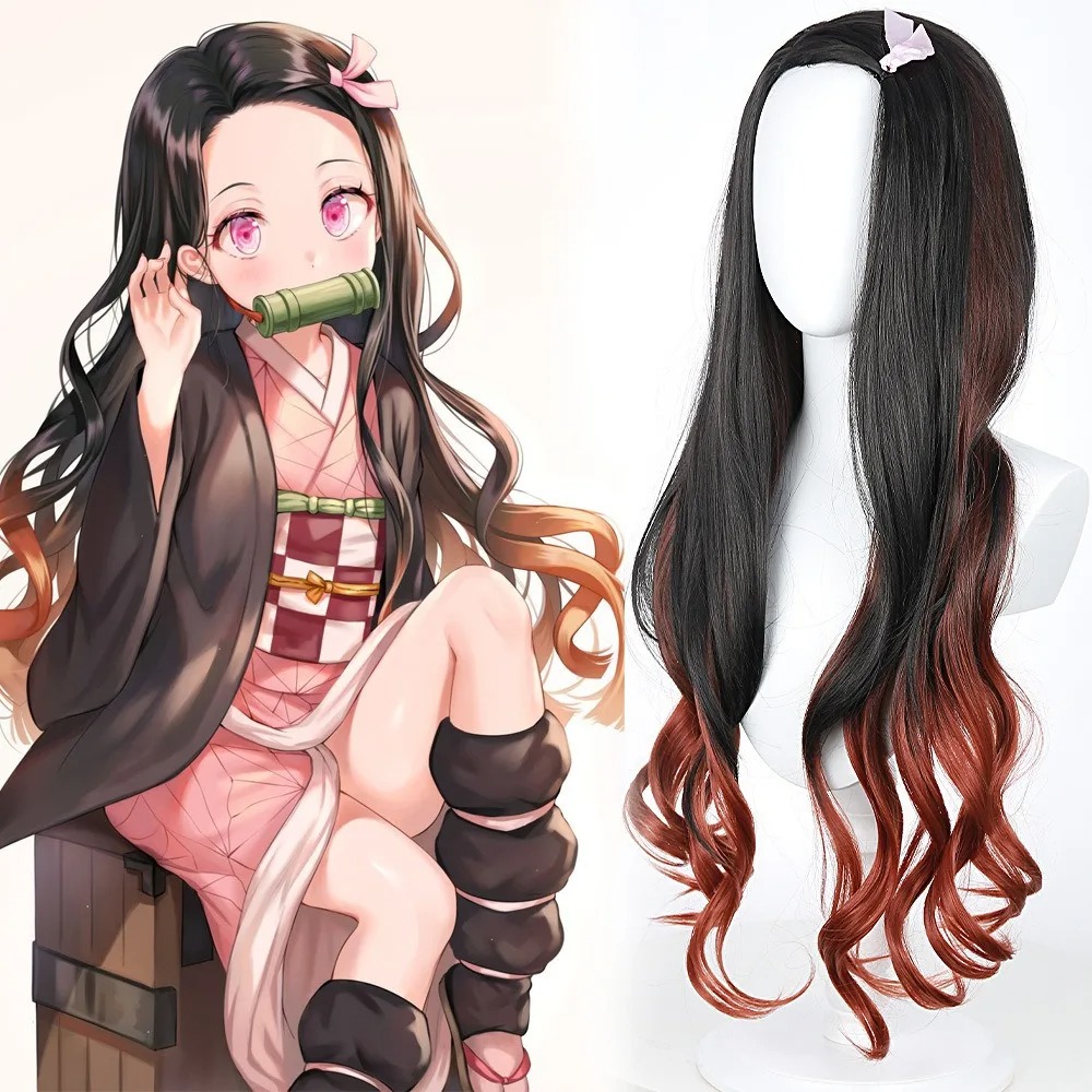 Perruque de cosplay Nezuko ani - Anime Cosplay Nezuko avis et prix